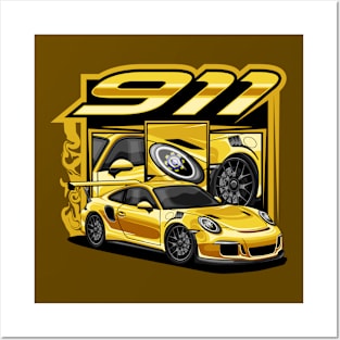 awesome car design illustration Posters and Art